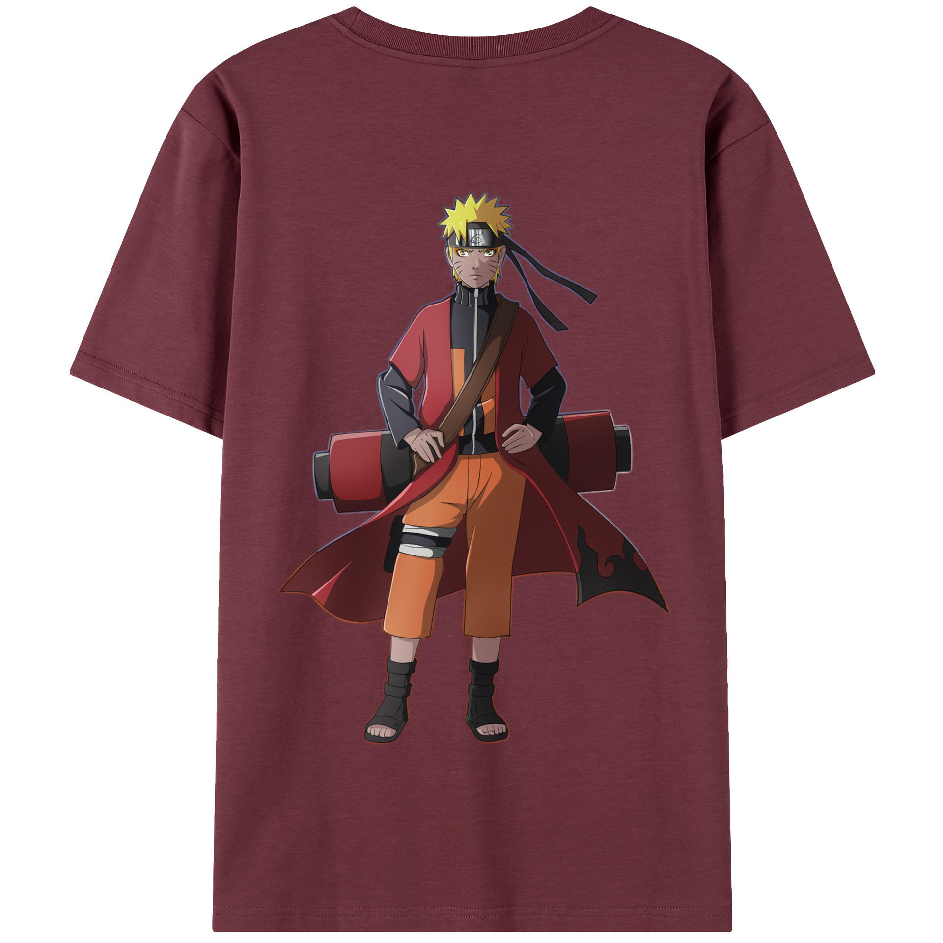 （画像用） NARUTO -ナルト- うずまき ナルト Uzumaki Naruto 綿100％半袖Tシャツ（背面プリント）